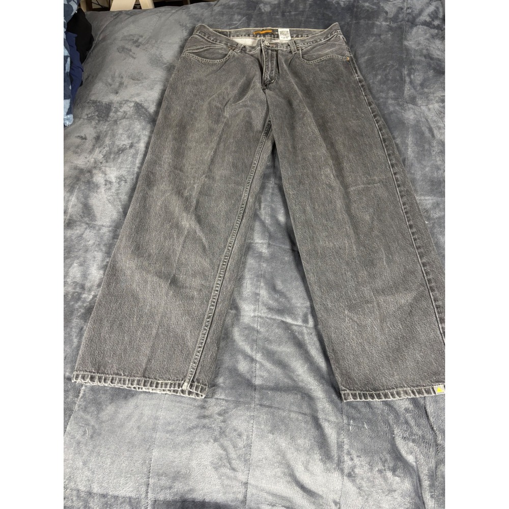 Levis SilverTab Baggy Jeans Mens 34x30 Faded Black Charcoal Wide Leg 90s Vintage